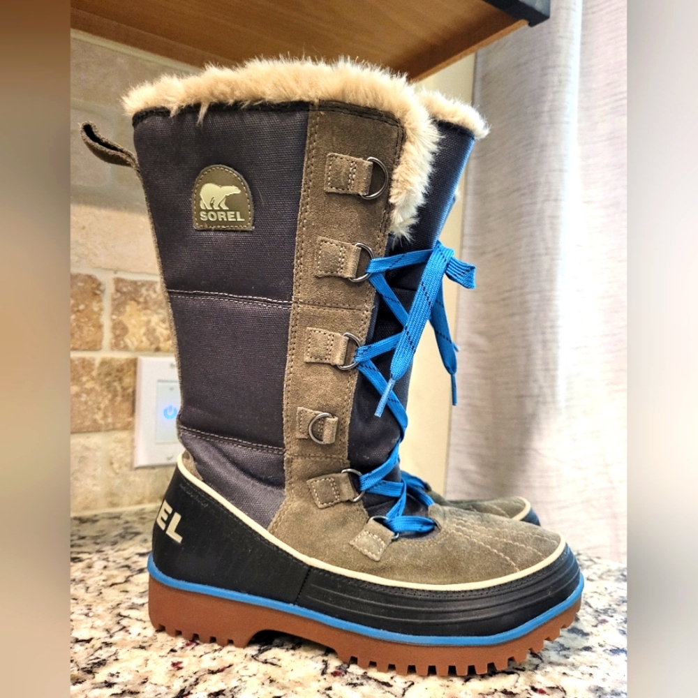 SOREL TIVOLI HIGH II BOOT WOMENS SZ 7.5 WATERPROOF SUEDE LEATHER UPPER